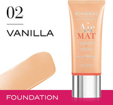 Bourjois Air Mat 24H Foundation (Vanilla 02) on ZYNAH Egypt